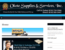 Tablet Screenshot of okotepallets.com